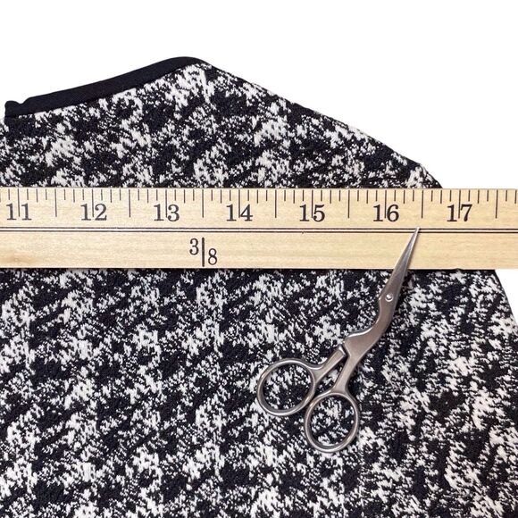 RALPH LAUREN Houndstooth Colorblock Sheath Dress Size 14 Slimming Black White - Picture 10 of 16